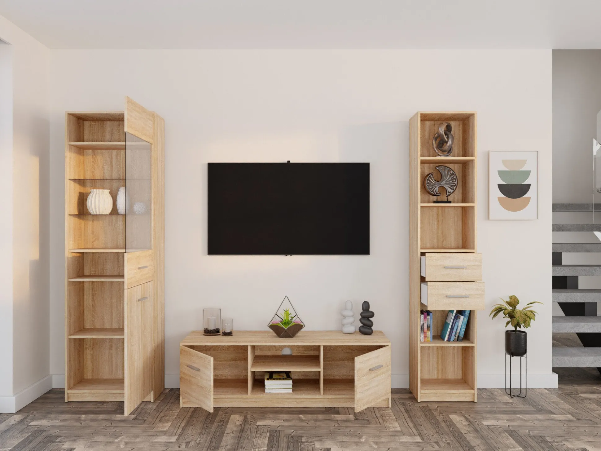 Stuemøbelsæt Novsore 163 (Sonoma eg)