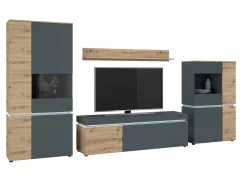 Stuemøbelsæt Ontario 176 (Artisan eg + Grå)