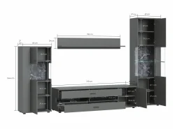 Stuemøbelsæt Ontario 161 (Grafit)