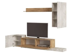 Stuemøbelsæt Ontario 158 (Lys grå + Kastanje)