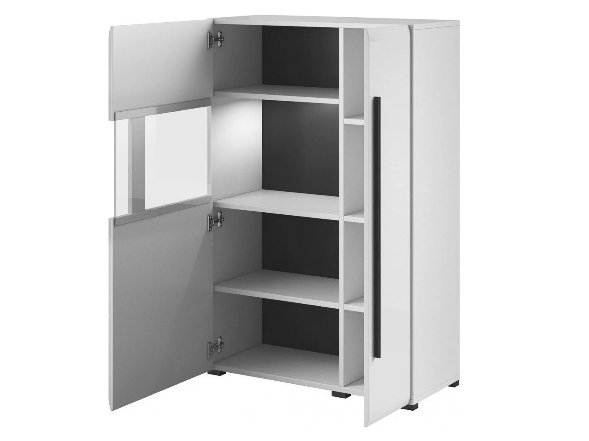 Stuemøbelsæt Ophsalu 111 (Hvid + Glansfuld hvid)