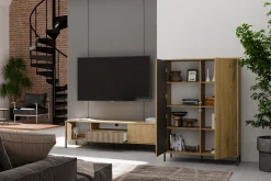 Stuemøbelsæt Orlsone 105 (Artisan eg + Sort)