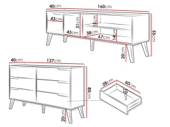 Stuemøbelsæt Otis II (Kashmir)