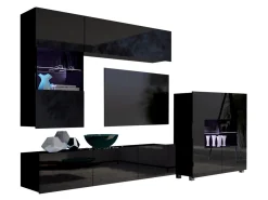 Stuemøbelsæt Remus III (Sort + Blank sort)