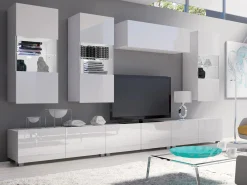 Stuemøbelsæt Remus XI (Hvid + Glansfuld hvid)