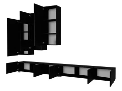 Stuemøbelsæt Remus XVII (Sort + Blank sort)