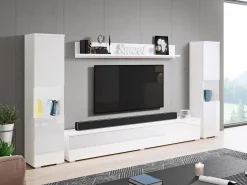 Stuemøbelsæt Sarasota 131 (Hvid + Glansfuld hvid)