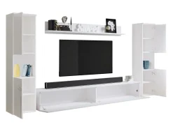 Stuemøbelsæt Sarasota 131 (Hvid + Glansfuld hvid)