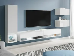 Stuemøbelsæt Sarasota 124 (Hvid + Glansfuld hvid)