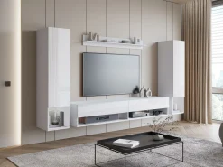 Stuemøbelsæt Sarasota 176 (Hvid + Glansfuld hvid)