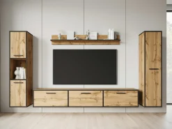 Stuemøbelsæt Sarasota 175 (Sort + Wotan eg)