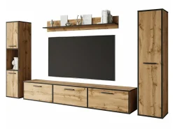 Stuemøbelsæt Sarasota 175 (Sort + Wotan eg)