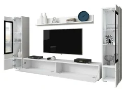 Stuemøbelsæt Sarasota 126 (Wotan eg + Glansfuld hvid)