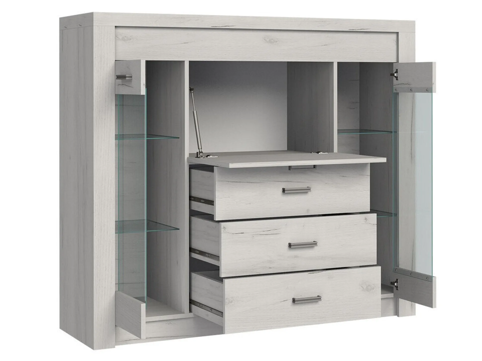 Stuemøbelsæt Serfeno 121 (Mørk aske)