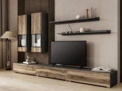 Stuemøbelsæt Serodeu 100 (Valnød + Mørkebrun)