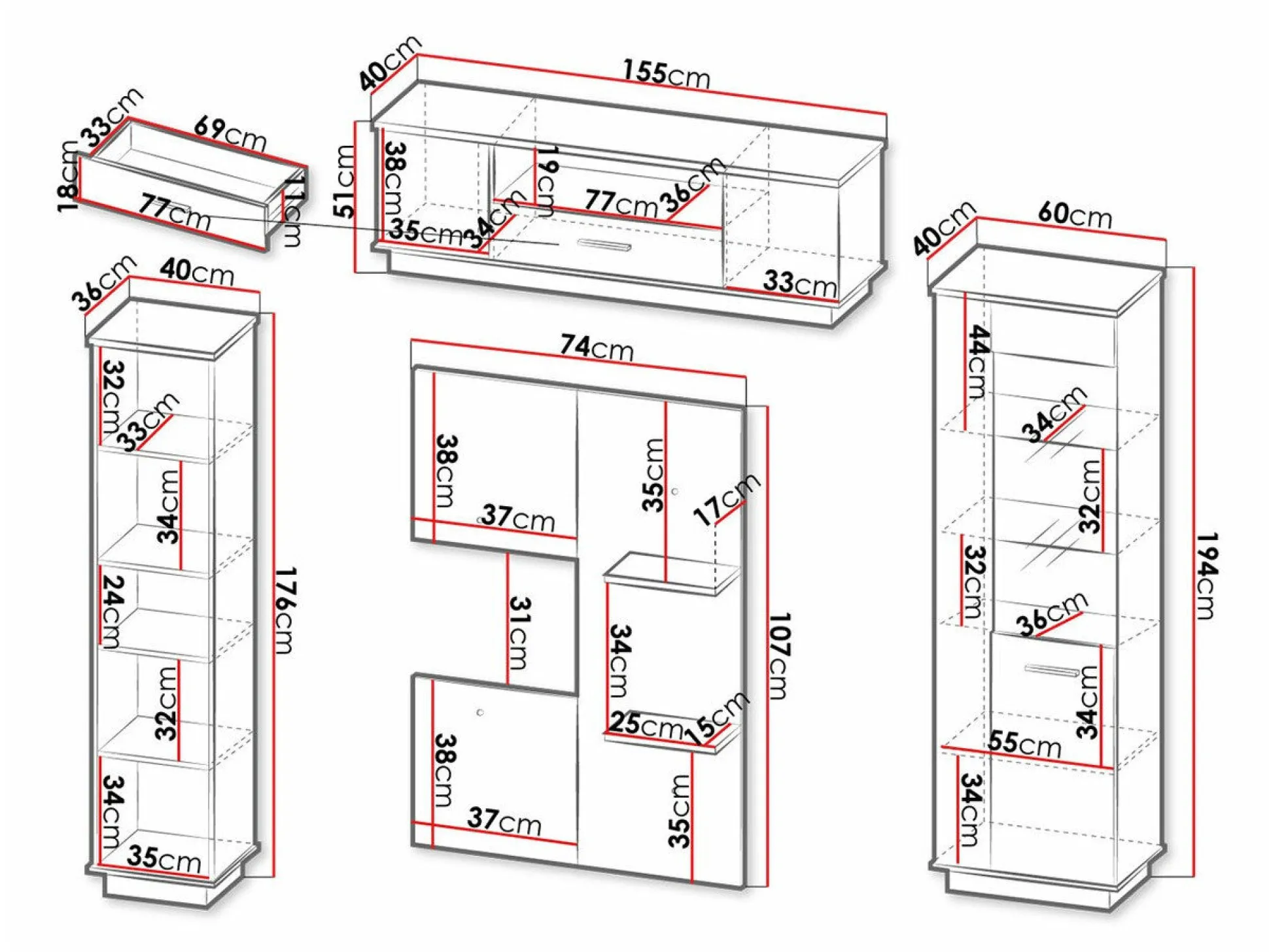 Stuemøbelsæt Tenodeu 115