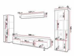 Stuemøbelsæt Torcame 103 (Sort)