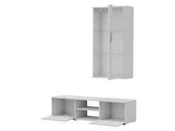 Stuemøbelsæt Tornola 113 (Hvid + Glansfuld hvid)