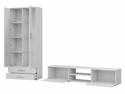 Stuemøbelsæt Tornola 115 (Hvid + Glansfuld hvid)