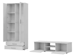 Stuemøbelsæt Tornola 117 (Hvid + Glansfuld hvid)