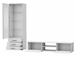 Stuemøbelsæt Tornola 107 (Hvid + Glansfuld hvid)