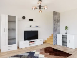 Stuemøbelsæt Tornola 116 (Hvid + Glansfuld hvid)