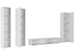 Stuemøbelsæt Vilrin (Hvid + Glansfuld hvid)