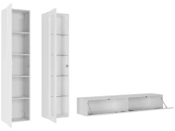 Stuemøbelsæt Vilrin I (Hvid + Glansfuld hvid)