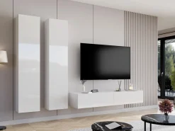 Stuemøbelsæt Vilrin II (Hvid + Glansfuld hvid)