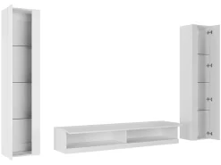 Stuemøbelsæt Vilrin V (Hvid + Glansfuld hvid)