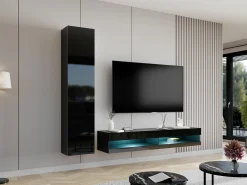 Stuemøbelsæt Vilrin VI (Sort + Blank sort)