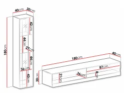 Stuemøbelsæt Vilrin VIII (Sort + Blank sort)