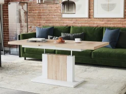 Transformer sofabord Glendale 103 (Sonoma eg + Hvid)