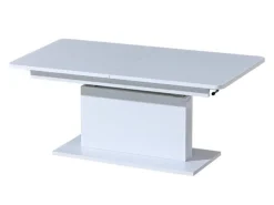 Transformer sofabord Ogden 158 (Glansfuld hvid + Hvid)