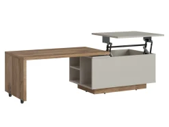 Transformer sofabord Ontario 133 (Grå + Mørk eg)