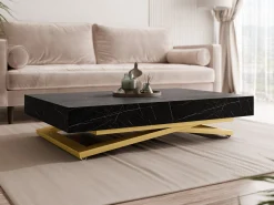 Transformer sofabord Oswego 173 (Sort marmor)