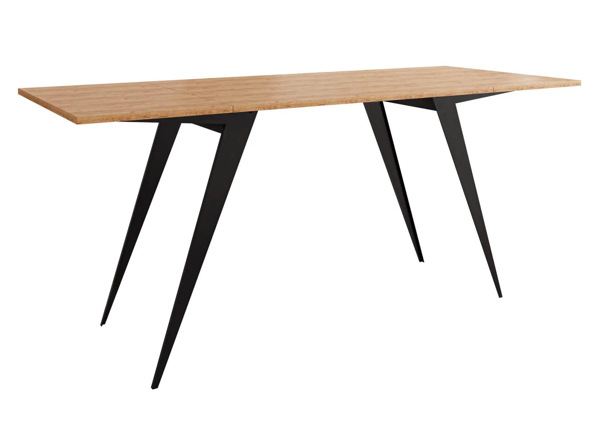 Transformer sofabord Oswego 150 (Craft gylden eg + Sort)