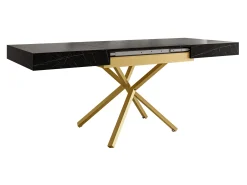 Transformer sofabord Oswego 178 (Sort marmor)