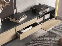 TV-bord Austin 325 (Antracit + Egetræ)