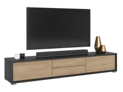 TV-bord Austin 325 (Antracit + Egetræ)