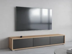 TV-bord Austin 324 (Egetræ + Antracit)