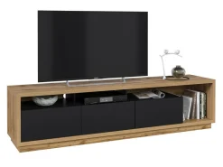 TV-bord Austin 357 (Wotan eg + Mat sort)