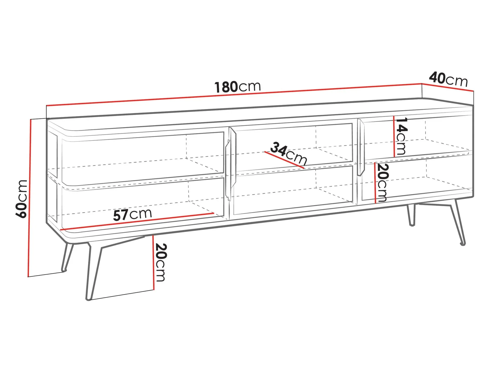 TV-bord Camfelo 102 (Sort)