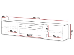 TV-bord Charlotte 207 (Hvid)
