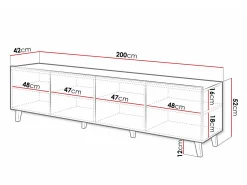 TV-bord Charlotte 176 (Hvid)