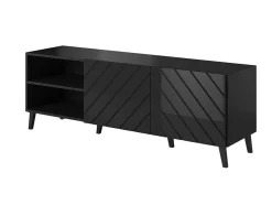 TV-bord Charlotte 144 (Sort + Blank sort)