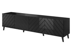 TV-bord Charlotte 145 (Sort + Blank sort)