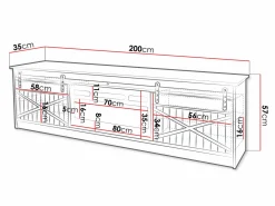 TV-bord Charlotte 165 (Wotan eg)