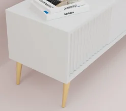 TV-bord Cirferi 105 (Hvid + Gylden)