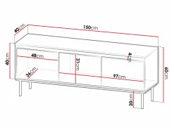 TV-bord Comfivo Betula (Hvid)
